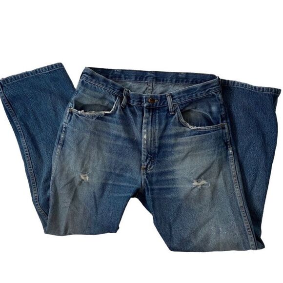 Rustler Mens Denim Jeans Distressed Faded SZ 34 x 32 - Picture 1 of 15